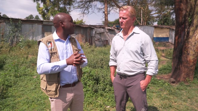 Brooke's Regional Director of East Africa and Dr Scott Miller talking in Kenya
