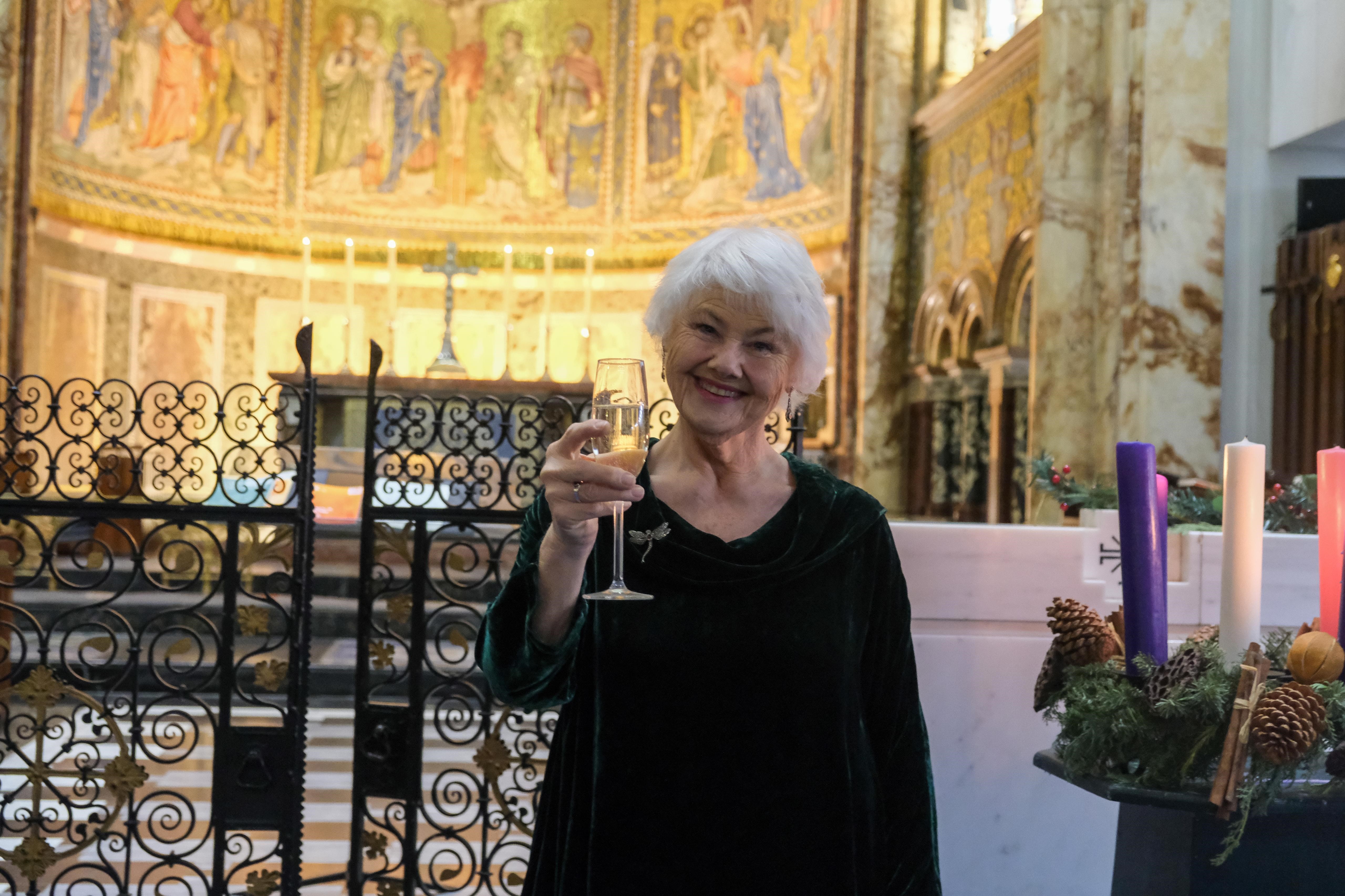 Annette Badland at the Guard's Chapel in London 
