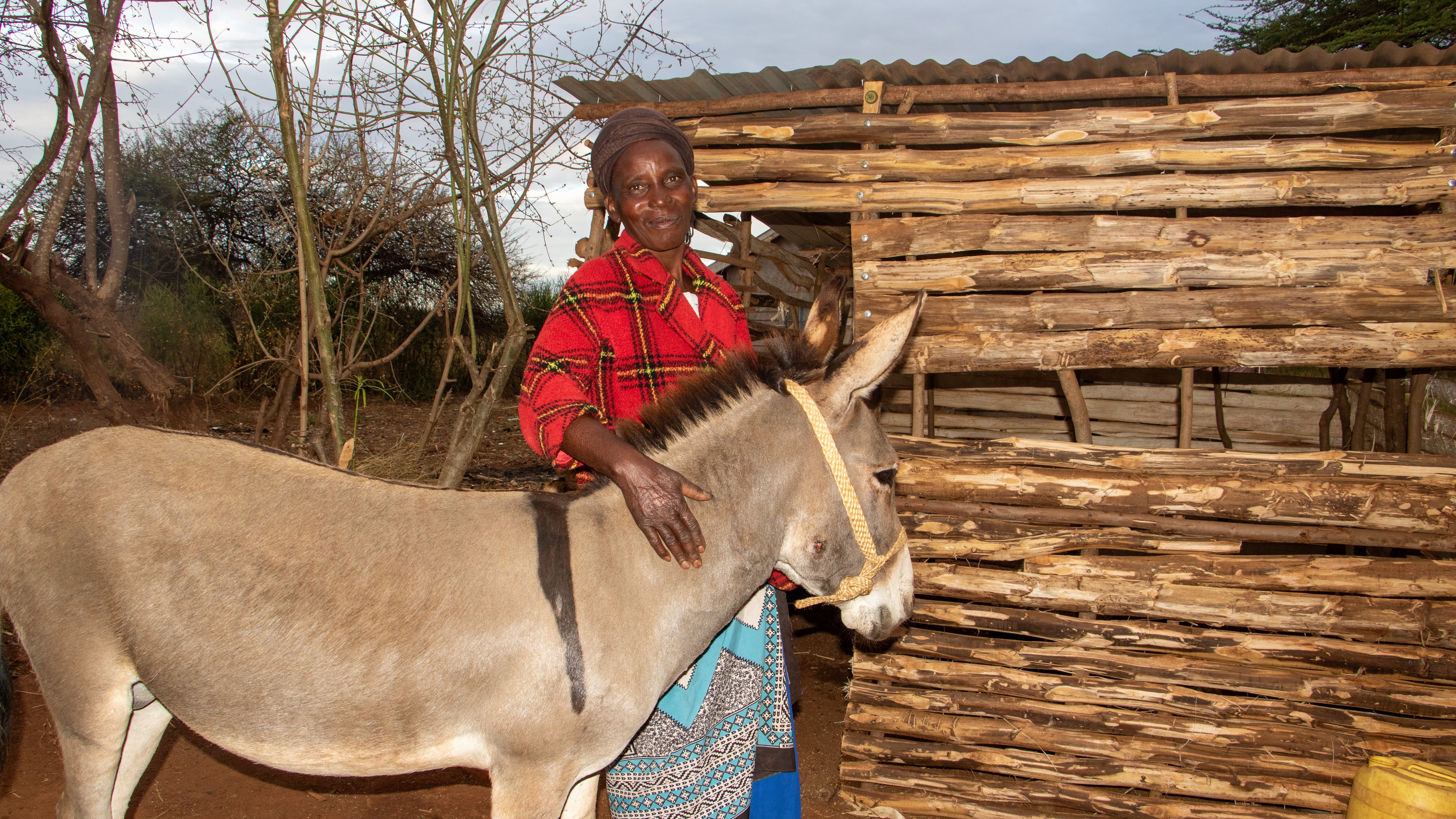 Woman and horse in Kenya
