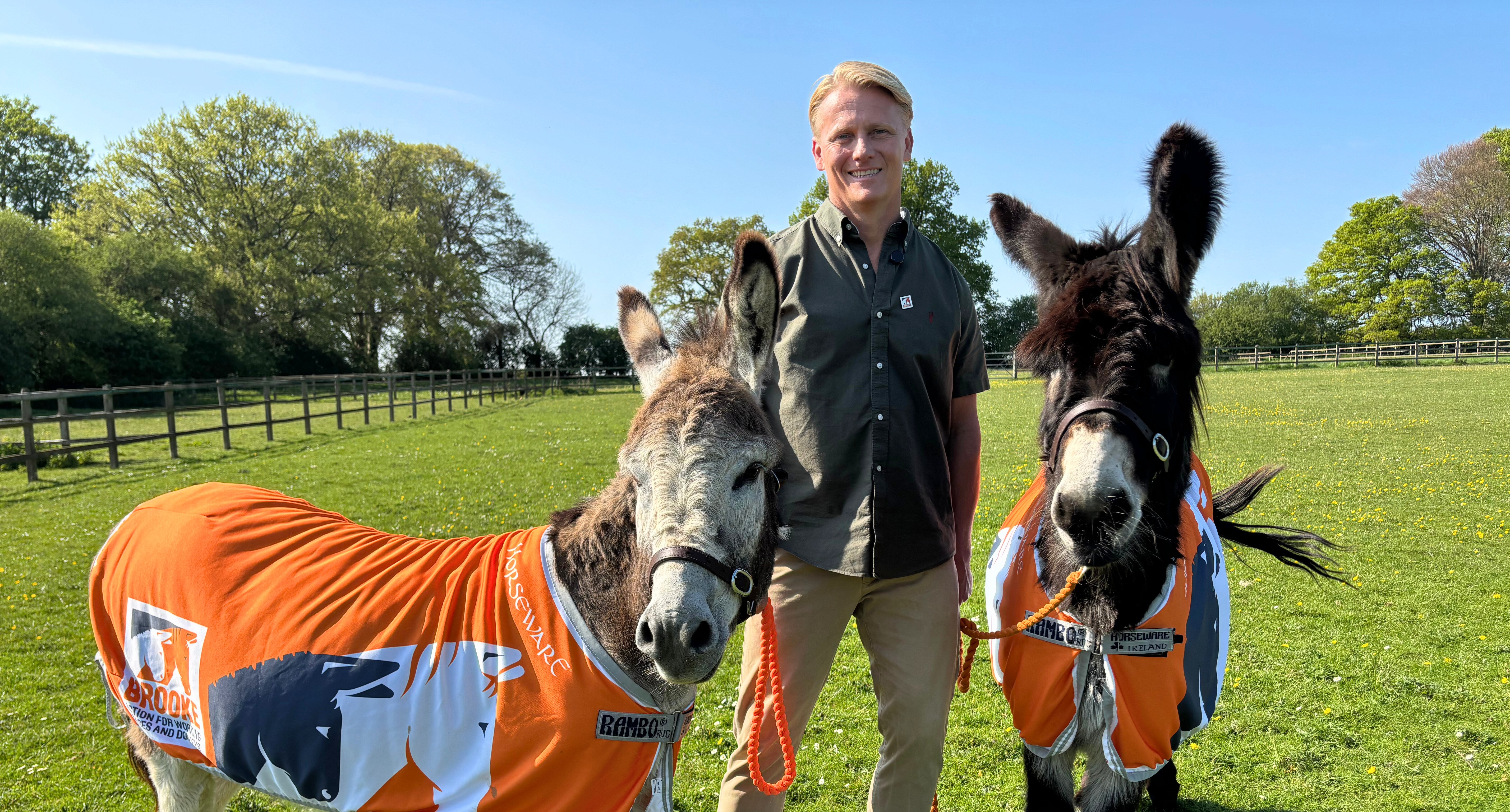 Dr Scott Miller with donkeys