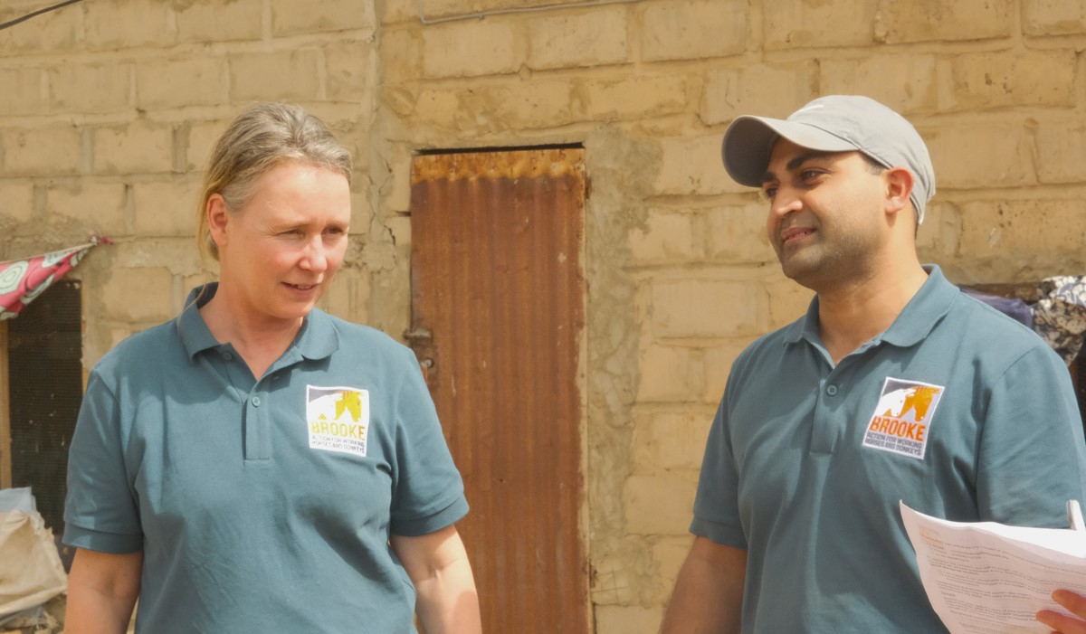 Dr Sophie Hill with Brooke staff in Senegal