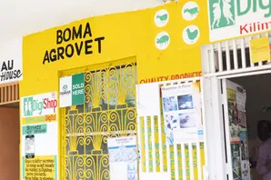 Exterior of an agrovet store in Kenya
