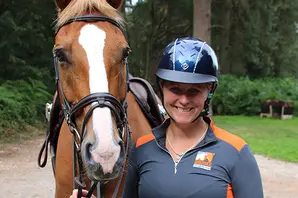 Gemma Stevens, née Tattersall, and horse