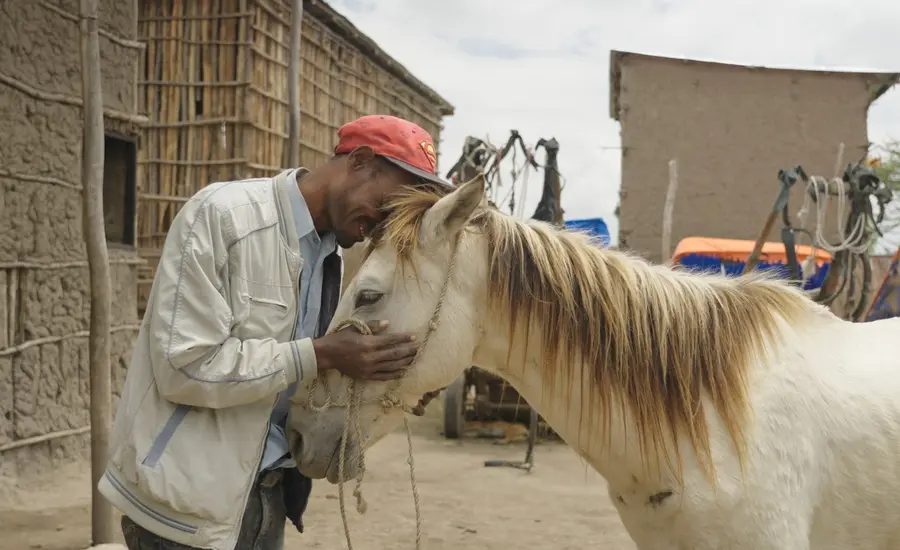 Tessema and his horse Bora