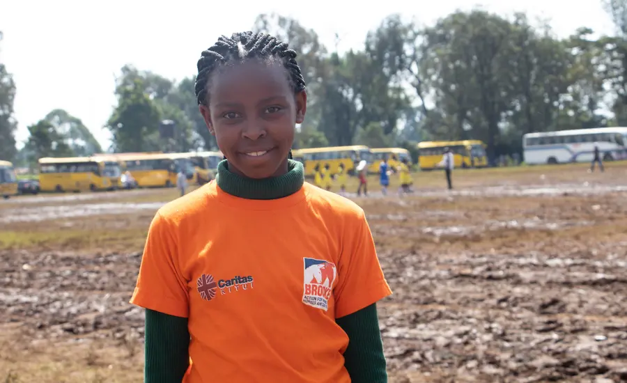 Student at primary school in Kenya