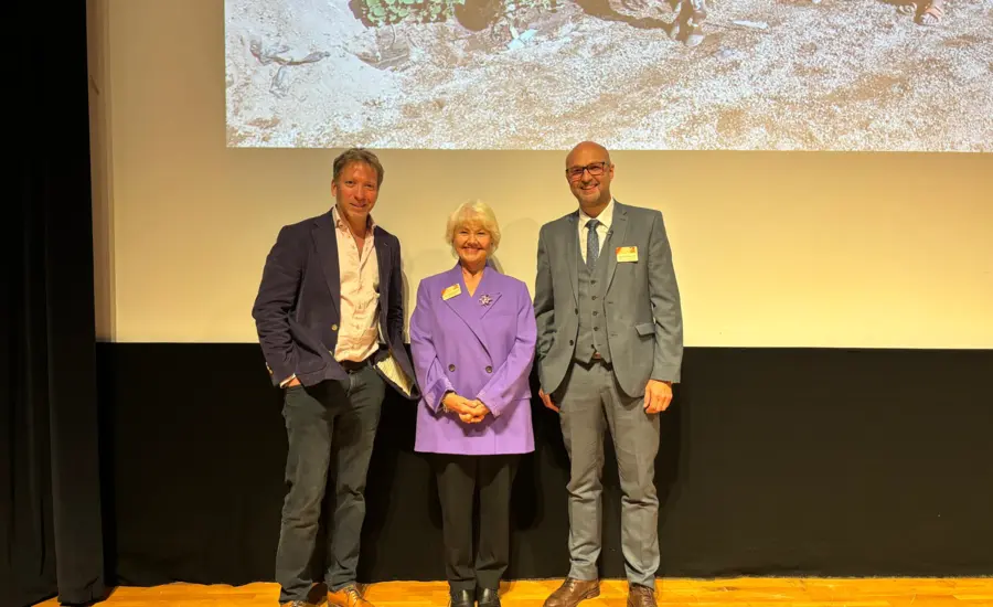 Annette Badland, Julian Norton and Chris Wainwright at charity supporter day