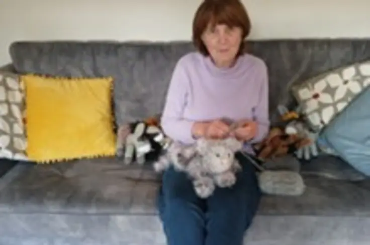 One of Brooke's dedicated crafters for woring animals