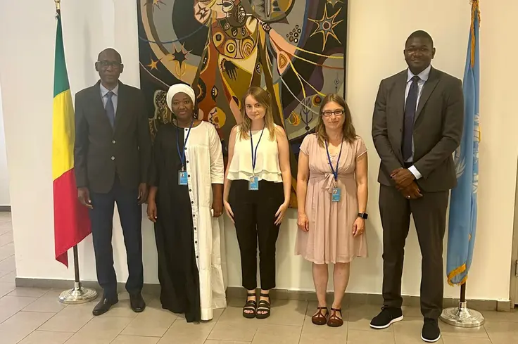 Brooke representatives meet the Senegal Ambassador to the UN (far left)