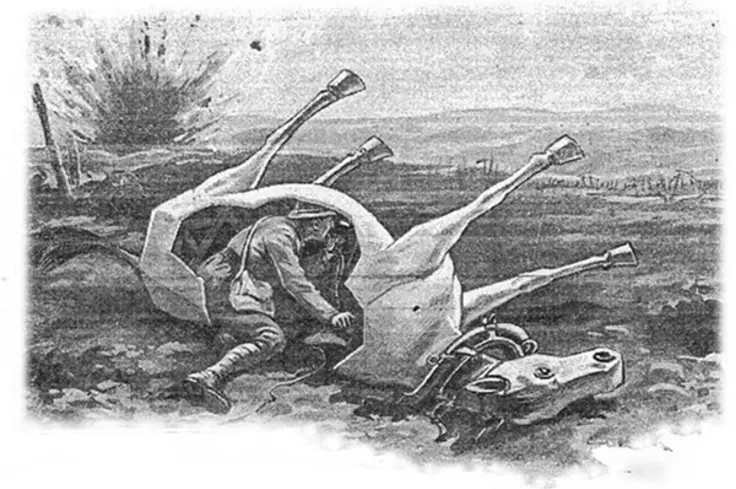 Dummy horse illustration from WWI